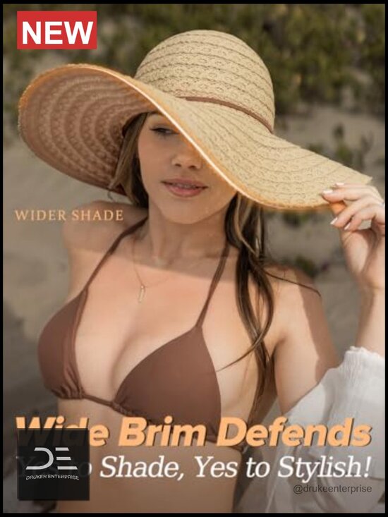 Floppy Wide Brim Lace Sun Hat Packable Foldable Travel Beach Hat main image 5